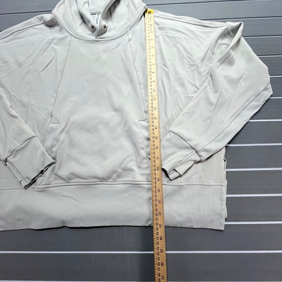 Athleta Beige Hooded Pullover Sweatshirt Hoodie Relaxed Fit XL - Picture 3 of 6